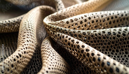 Beige and Brown Organic Hemp Fabric Texture with Natural Weave Pattern