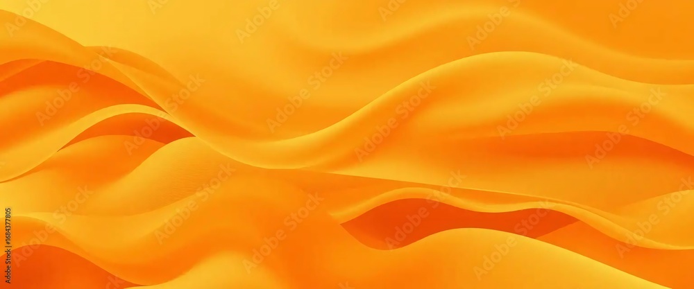 Obraz premium Smooth Orange Abstract Waves with Gradient and Soft Shadows