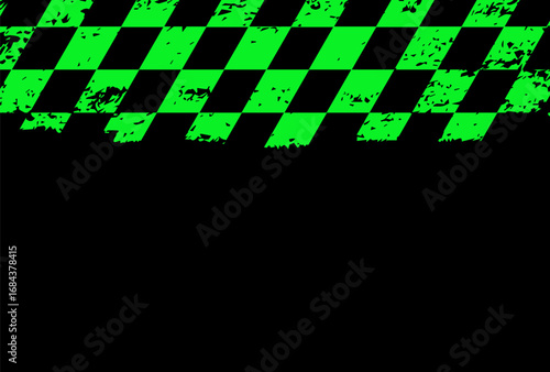 Green and Black Checkered Pattern.
