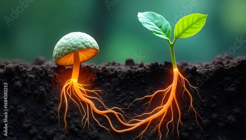 new life concept underground plant