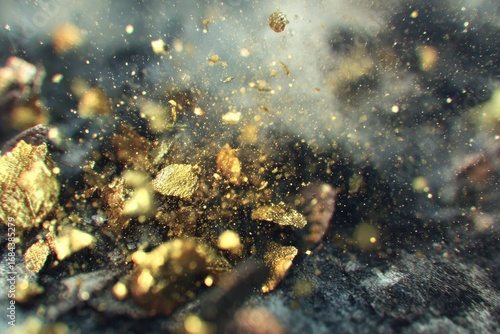 Glowing embers and ash particles rise from a fire