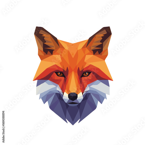 red fox vector illustration.
