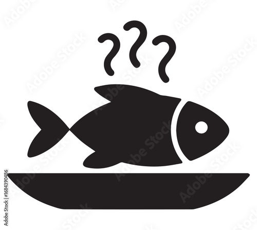 fish on a plate vector art