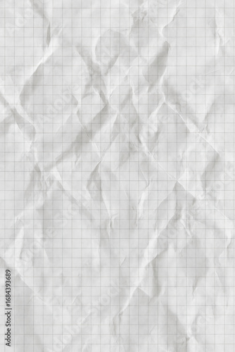 clean white crumpled checkered paper