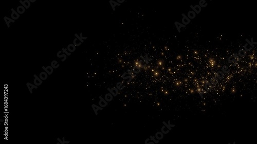 Wallpaper Mural Futuristic Golden Dust Firecracker Flowing Beautiful Wave Particles light abstract background shining glittering particle floor stars dust flare. Luxurious golden sparkling bokeh. Award ceremony stage Torontodigital.ca