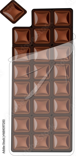 chocolate bar isolated