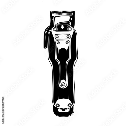 electric shaver isolated on white-