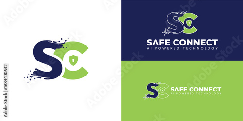 A stylized S and C logo for an AI health company. The S represents a data stream, while the C incorporates a lock icon, symbolizing secure communication and data flow.