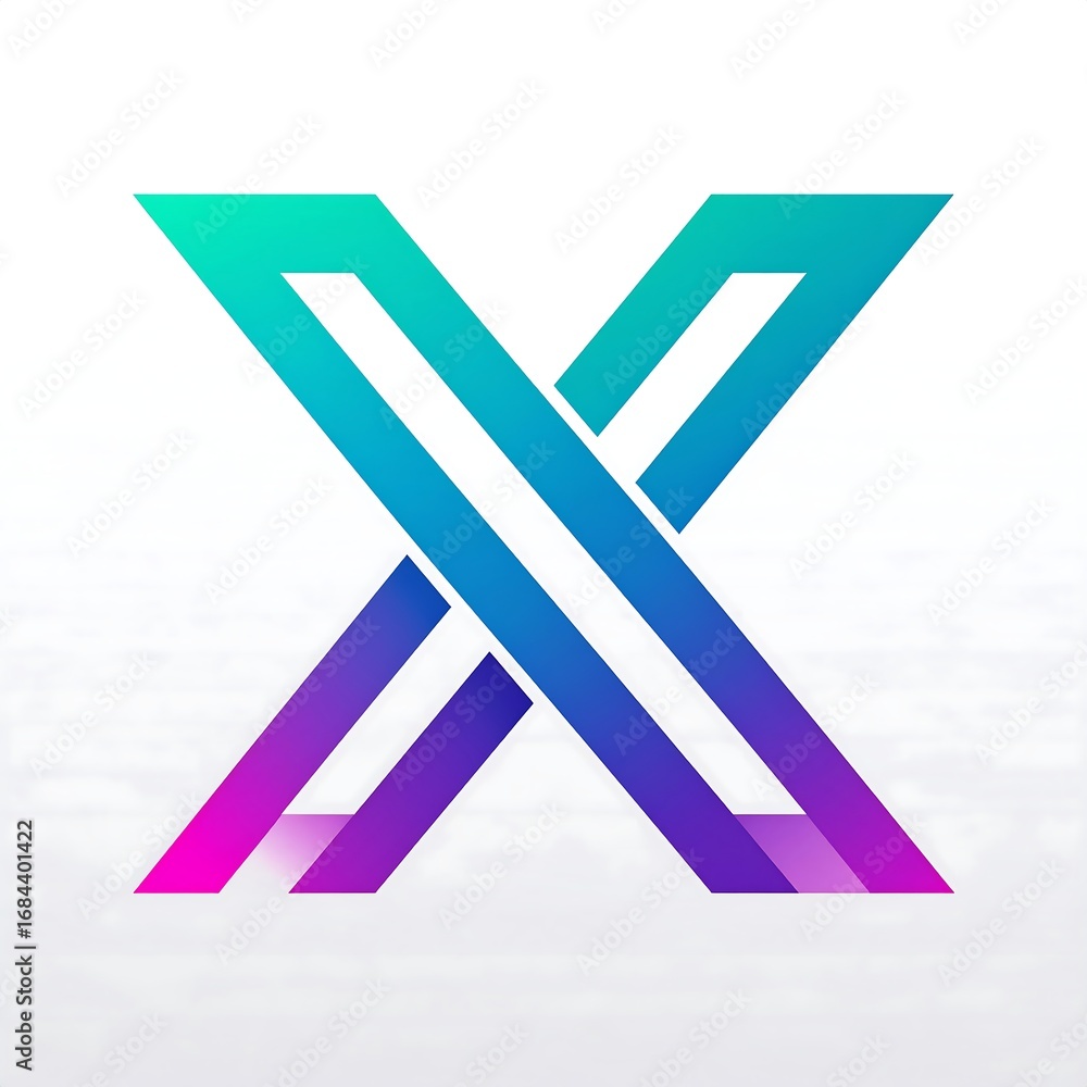 Obraz premium Abstract X Logo Design