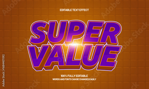 super value editable text effect for discount