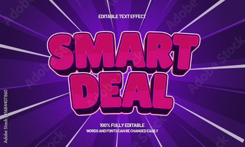 smart deal editable text effect for discount