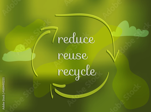 reduce reuse recycle vector background , protect environment zero waste and sustainable lifestyle