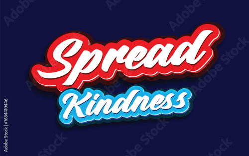 Retro typography groovy spread kindness slogan print with rainbow and stars for graphic tee t shirt or sticker poster - Vector