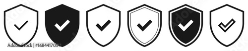 security protection icon shield check mark icon tick symbol | trusted, secure, safe icons