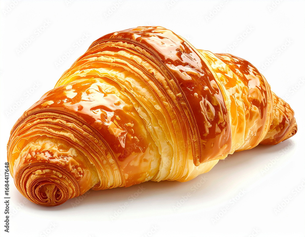Fototapeta premium close up croissant on white background