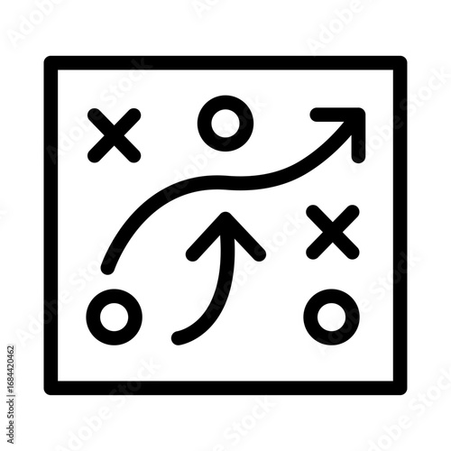 Strategy Line Icon of Board Games and Puzzles Icon Set