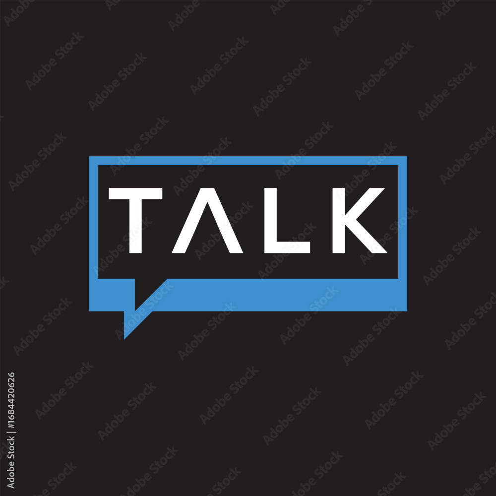 Obraz premium talk logo design, sound bubble vector icon
