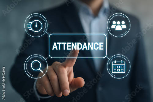 Attendance Management Business Education concept.attendance concept