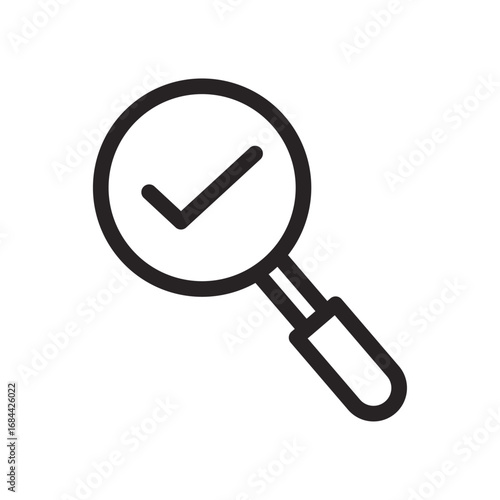 Search Check Line Icon of General UI-UX and IAgation Icon Set