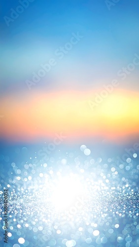 Blurry sunset sparkles