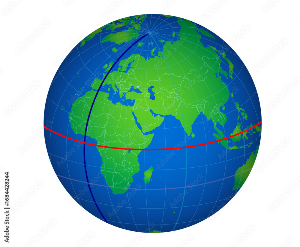 Naklejka premium earth_latitude and longitude