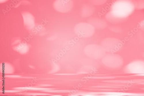 Wall interior background, studio and backdrops show products.with shadow from window color pink background for text insertion and presentation interior decoration	