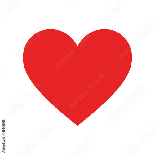 Crimson heart emblem representing love affection and romantic concepts symbol
