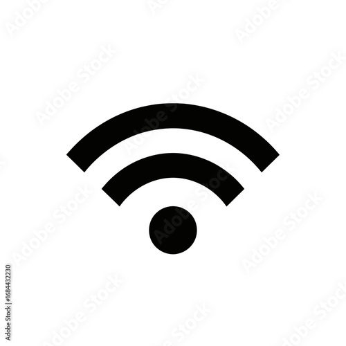 Sleek wireless connection icon symbolizing modern digital communication networks and internet access