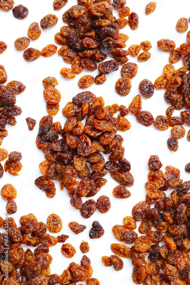 Obraz premium Dried golden raisins, Australian-dried fruits sultanas, sweet and chewy.