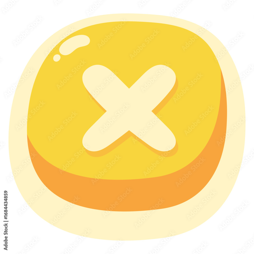 Obraz premium Cartoon Button Icon