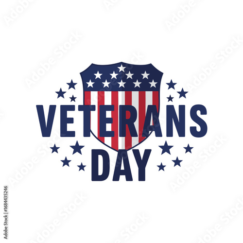 Patriotic tribute for veterans day, stars and stripes honoring military service and sacrifice