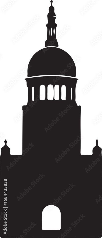 Fototapeta premium Silhouette of building architecture