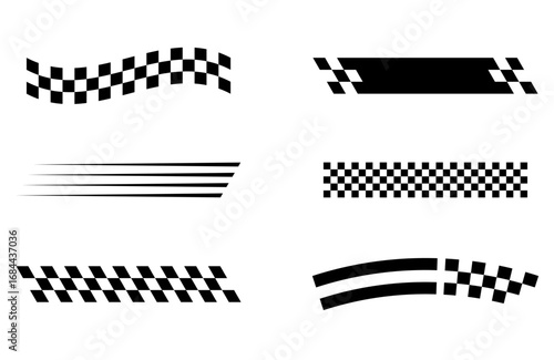 Racing Finish Line Checkered Flags.