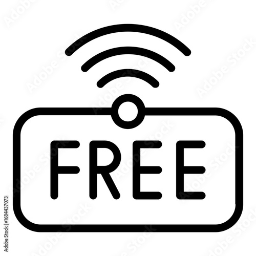 free wi-fi icon line