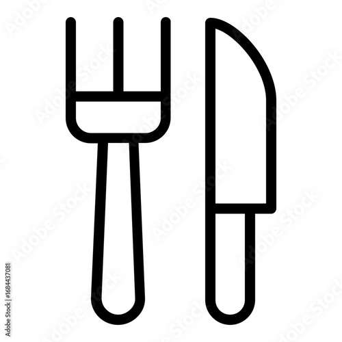 cutlery icon line