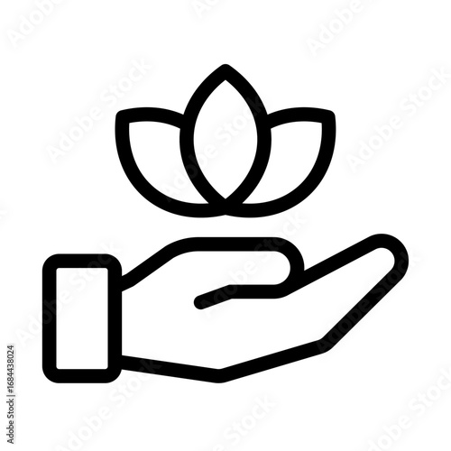 Wellness Care Line Icon of Spa and Wellness Retreats Icon Set