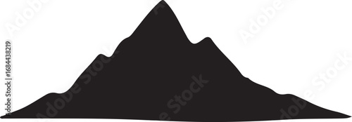 Dark Mountain Silhouette Drawing