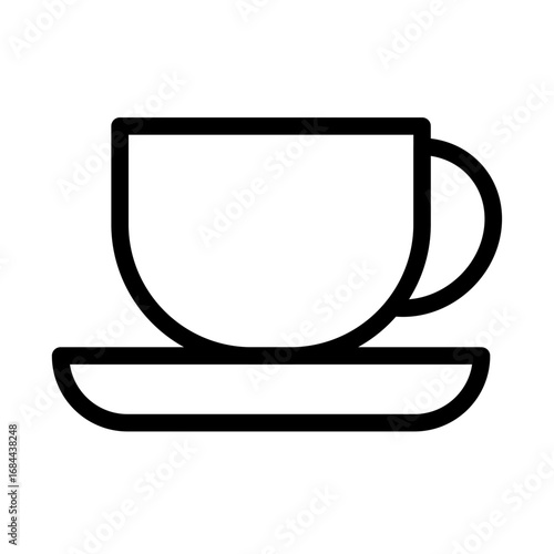 Espresso Cup Line Icon of Coffee and Cafe Culture Icon Set