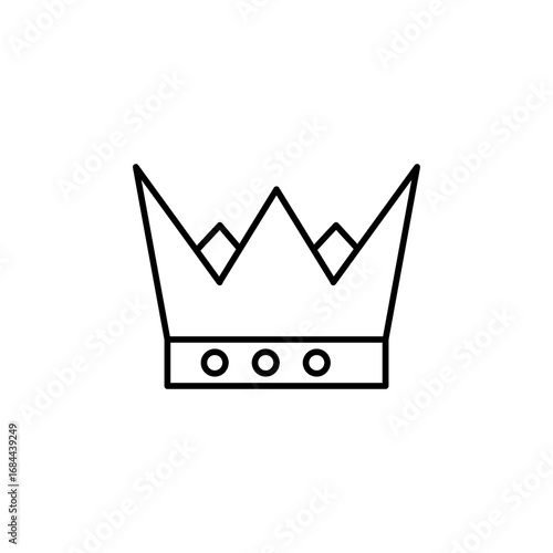 Crown line icon, outline vector sign, vector VIP symbol, logo simple illustration for web and app..eps