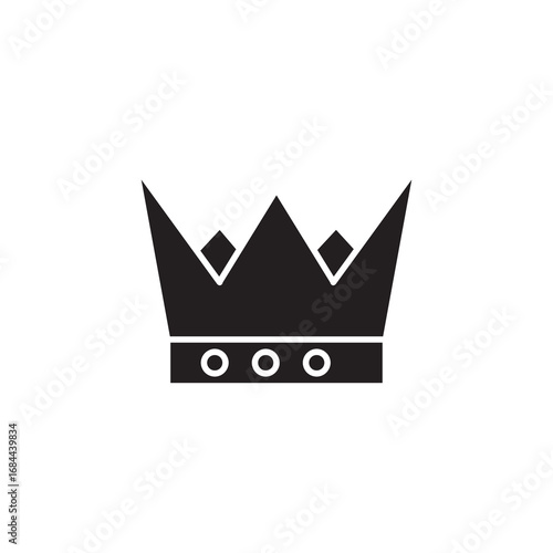 Crown line icon, vector flat black VIP symbol, logo trendy style illustration forweb and app..eps