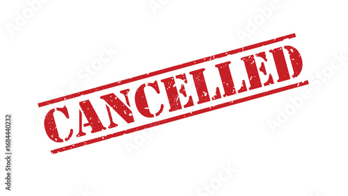 Cancelled Grunge Stamp – Distressed Rectangular Label Design