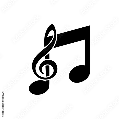 Elegant musical symbol representation emphasizing rhythm harmony and melodic expression