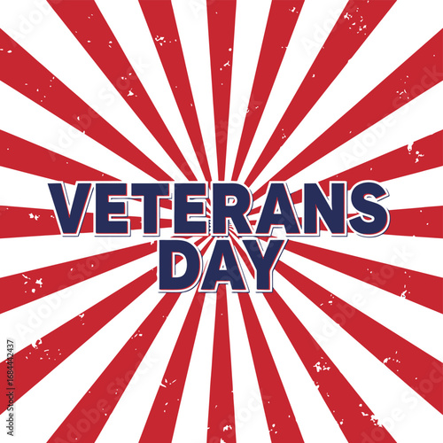 Celebrating valor: A vibrant tribute to Veterans Day with striking radial design