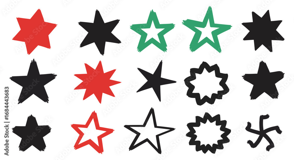 Fototapeta premium a variety of colorful stars arranged in grid pattern