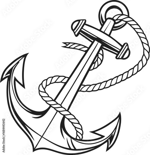 Vector design of a Celtic cross and a sea anchor symbol