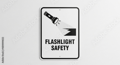 Flashlight Safety Sign – Emergency Light for Power Outage and Disaster Preparedness