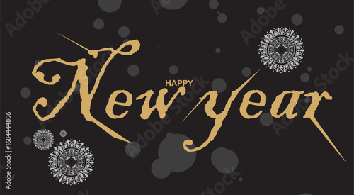 2026 happy new year banner poster card