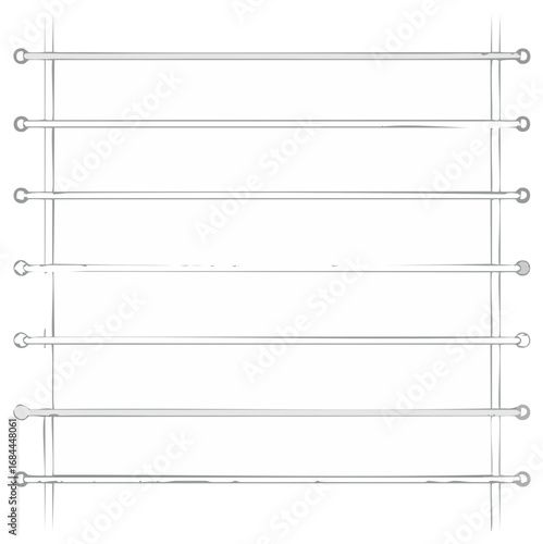 Simple Hand Drawn Music Staff Blank Musical Score Illustration