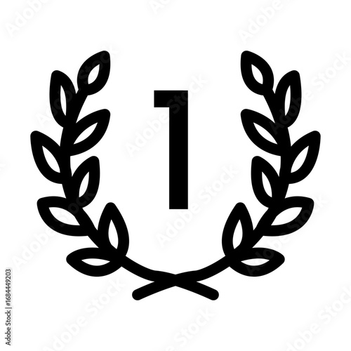 Laurel Wreath Line Icon of Awards and Recognition Icon Set