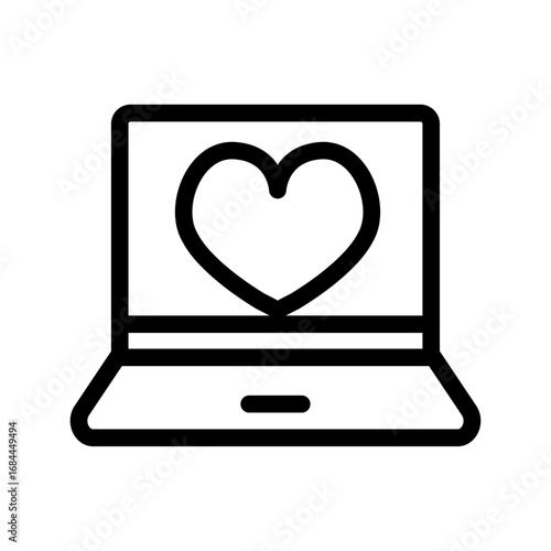 Online Donation Line Icon of Volunteering and Charity Icon Set